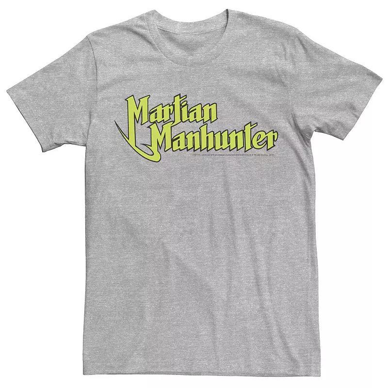 Mens DC Comics Martian Manhunter Logo Tee Athletic Grey Product Image