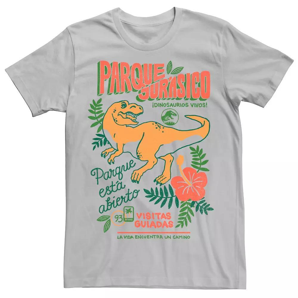 Men's Jurassic Park Spanish Opening Day Poster Tee, Size: 3XL, White Product Image