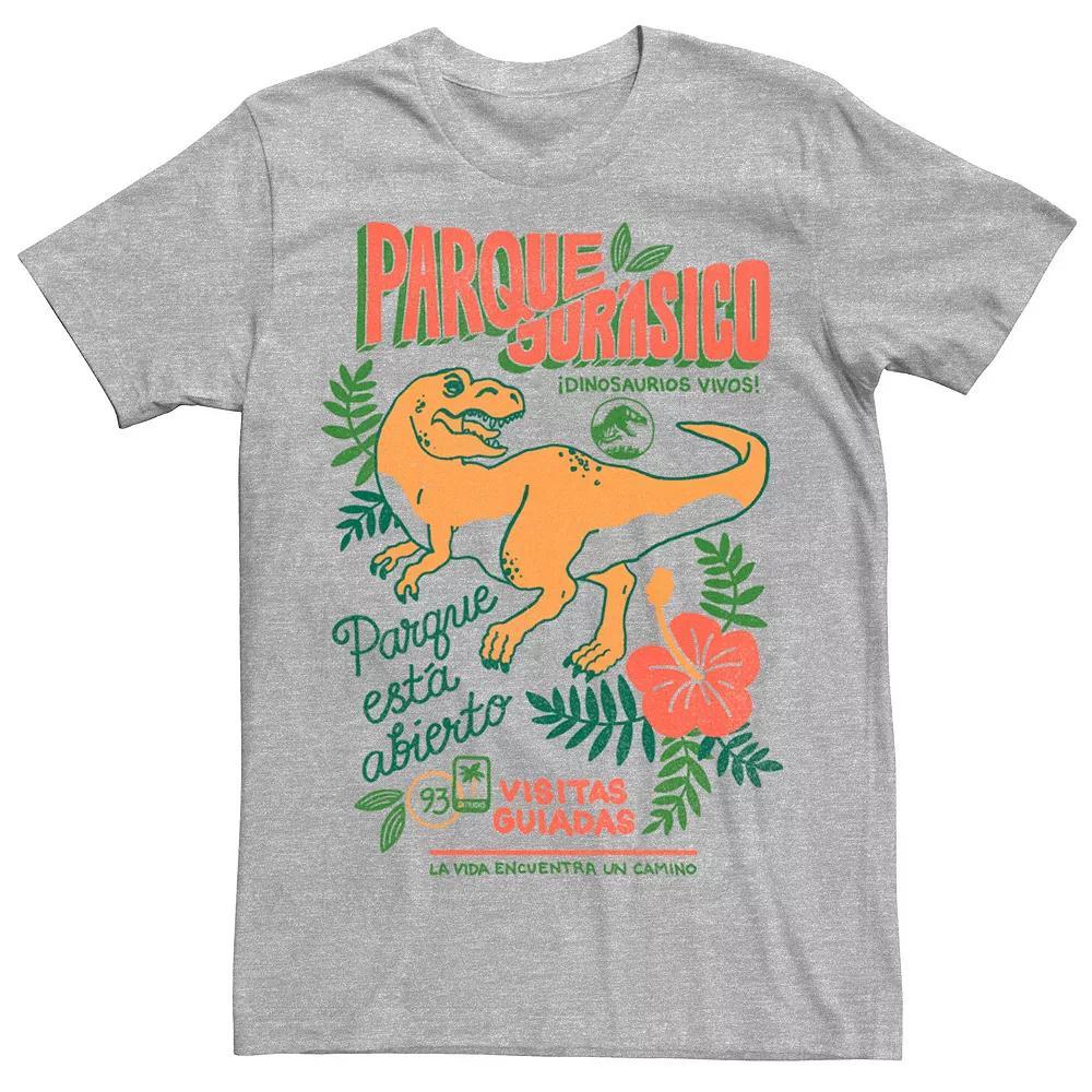Men's Jurassic Park Spanish Opening Day Poster Tee, Size: 3XL, White Product Image