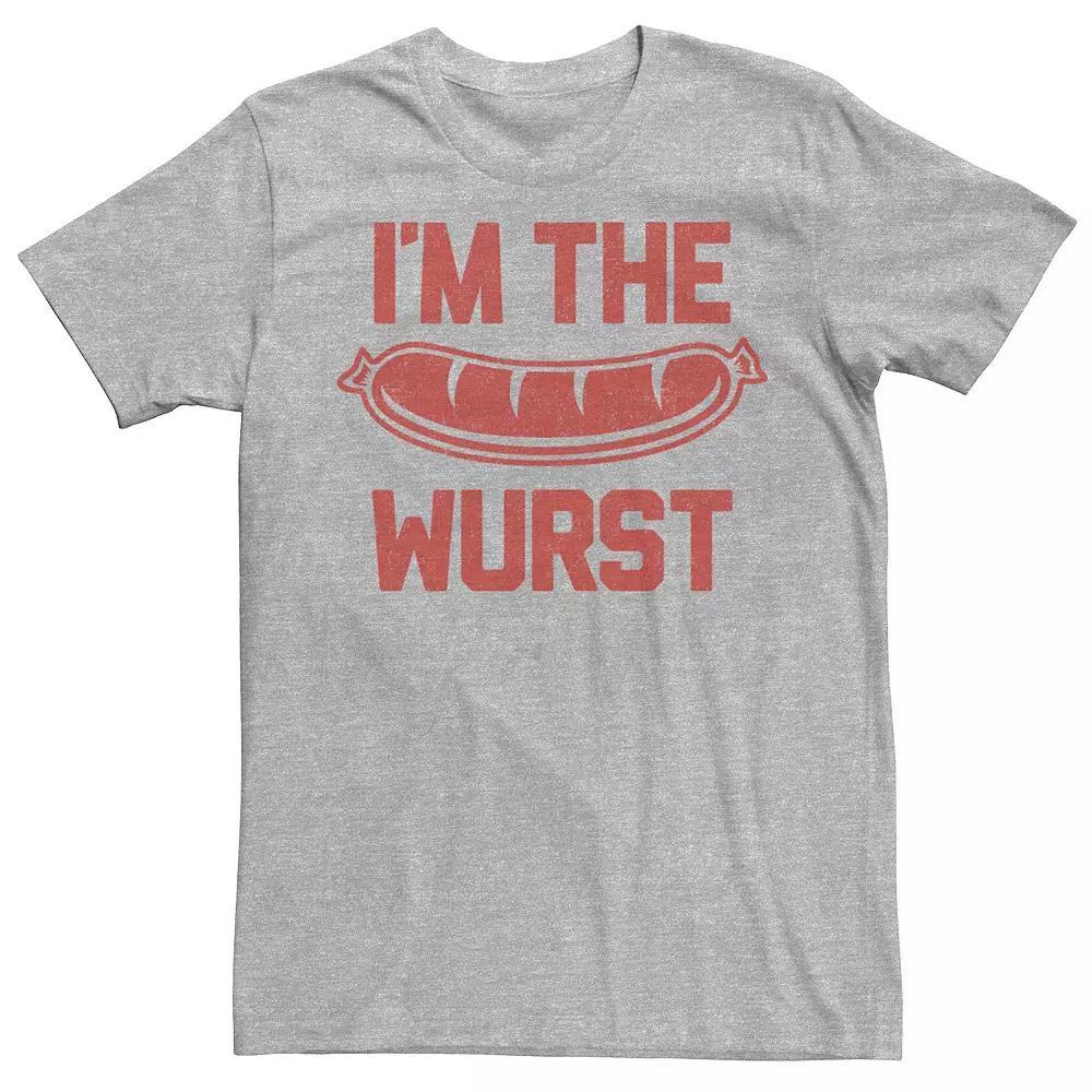 Men's I'm The Wurst Bratwurst Tee, Size: Small, Athletic Grey Product Image