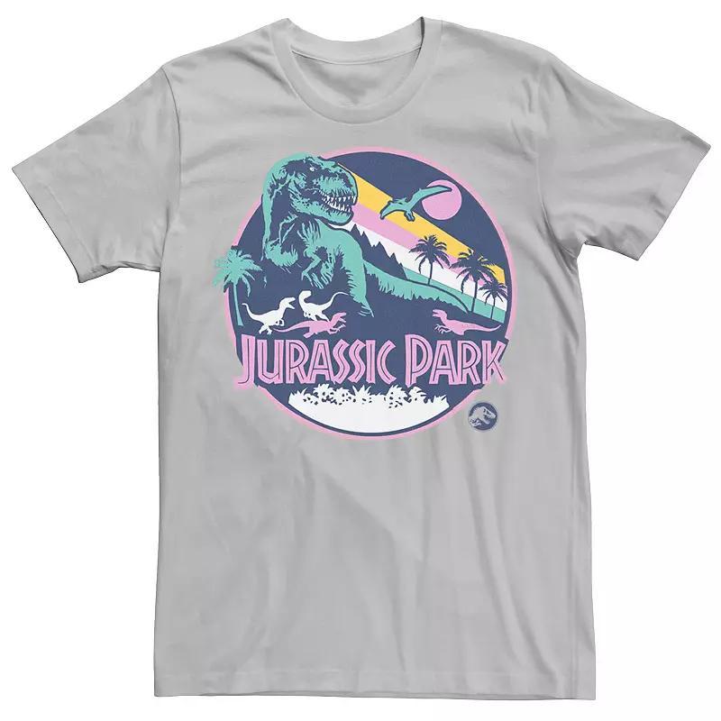 Men's Jurassic Park Retro Rex Scene Tee, Size: Large, Athletic Grey Product Image
