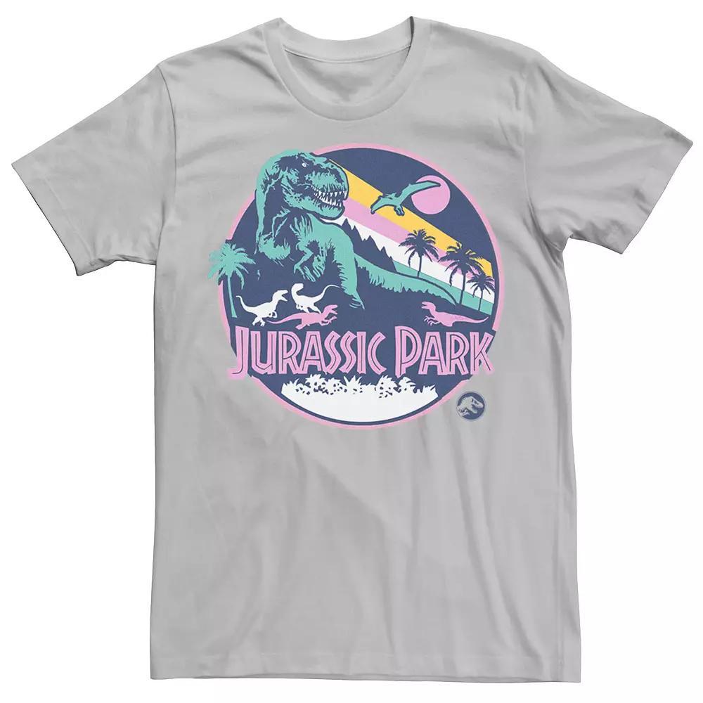 Men's Jurassic Park Retro Rex Scene Tee, Size: Large, Athletic Grey Product Image