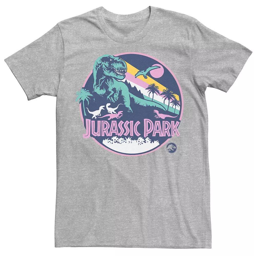 Men's Jurassic Park Retro Rex Scene Tee, Size: Large, Athletic Grey Product Image