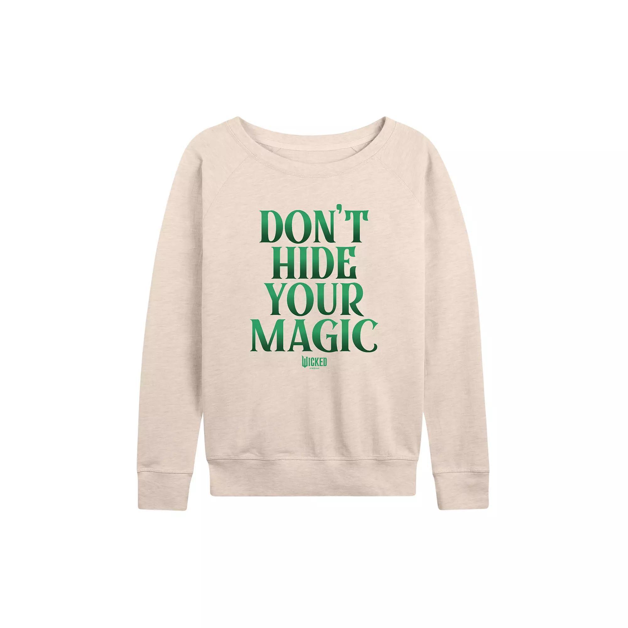 Women's Wicked Don't Hide Your Magic French Terry Long Sleeve Tee, Size: XL, Brown Product Image