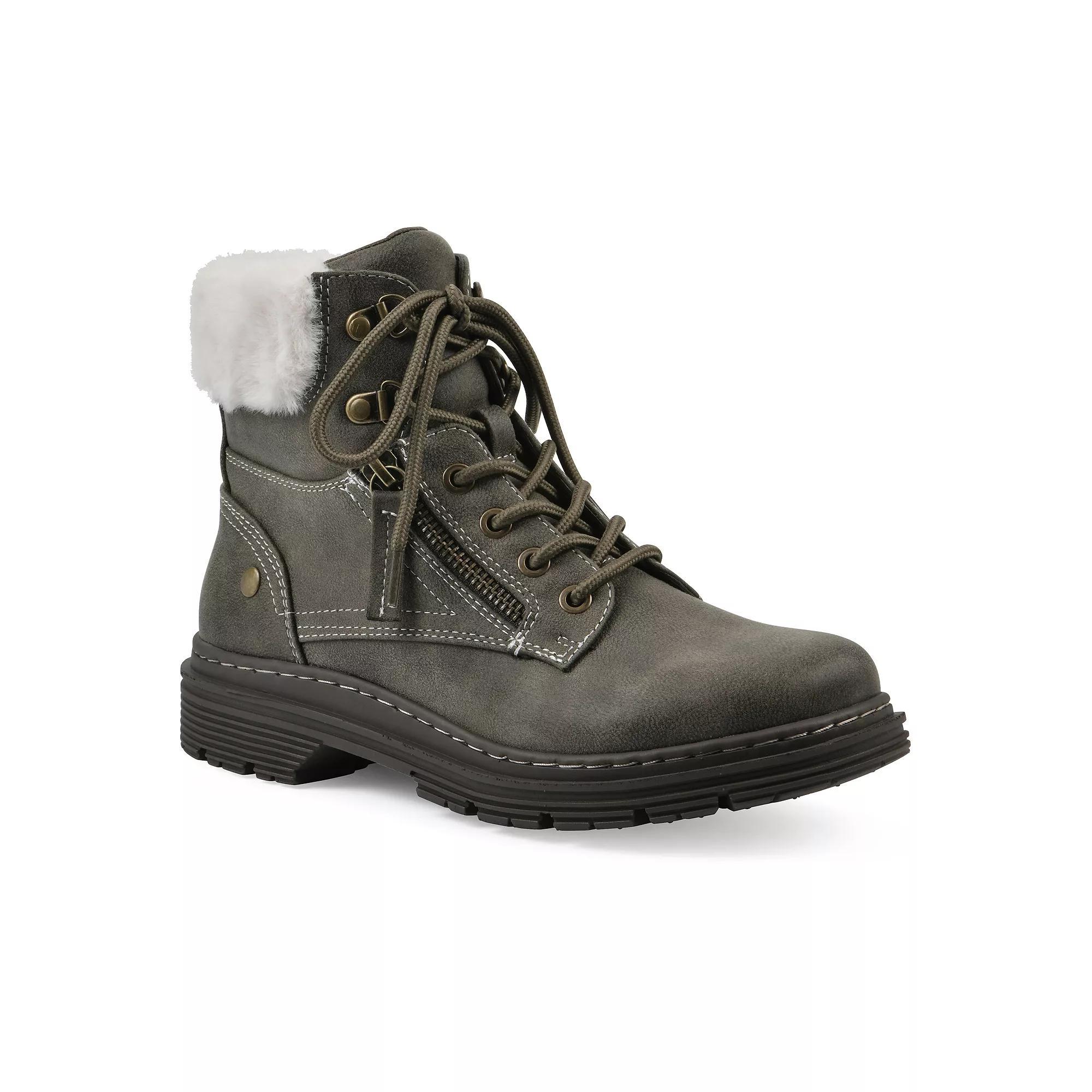Cliffs by White Mountain Powell Women's City Hiker Boots, Size: 8, Green Fabric Product Image