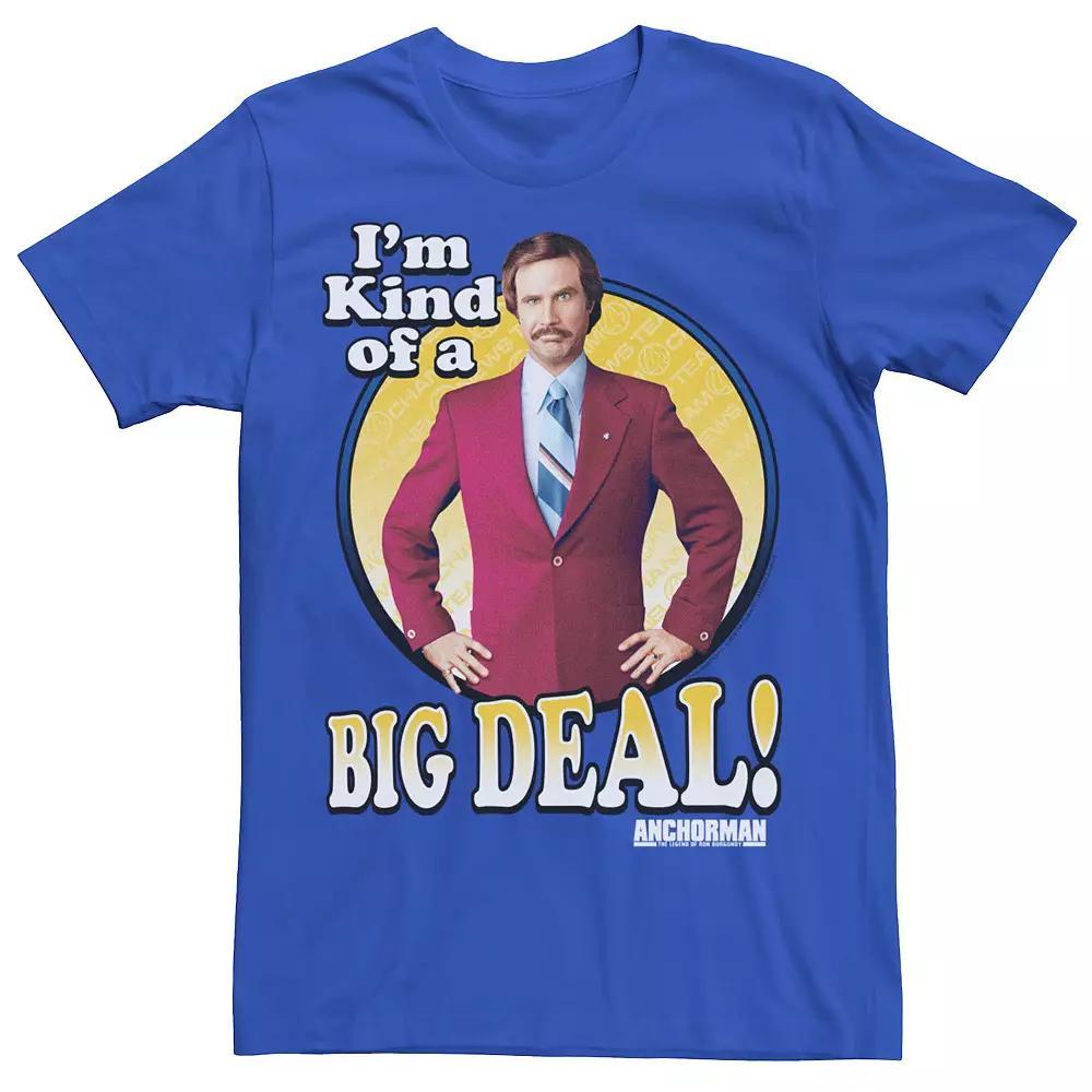 Men's Anchorman Ron Burgundy Kind Of A Big Deal Tee, Size: Medium, Royal Product Image