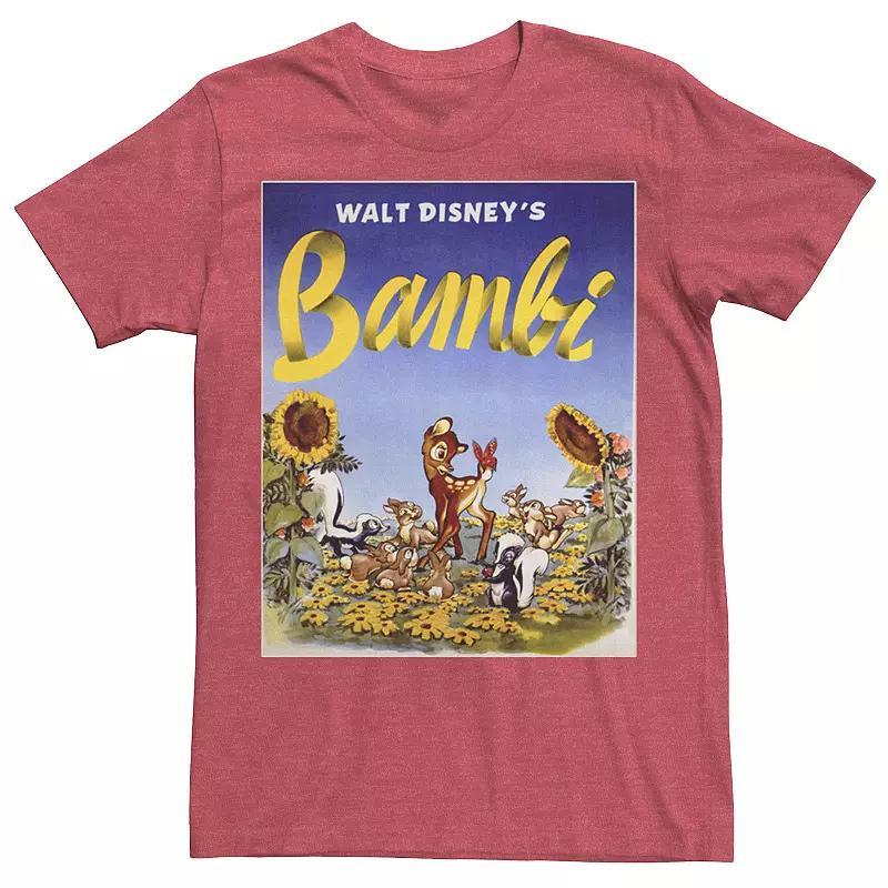 Disney's Bambi Men's Sunflower Poster Tee, Size: XL, Athletic Grey Product Image