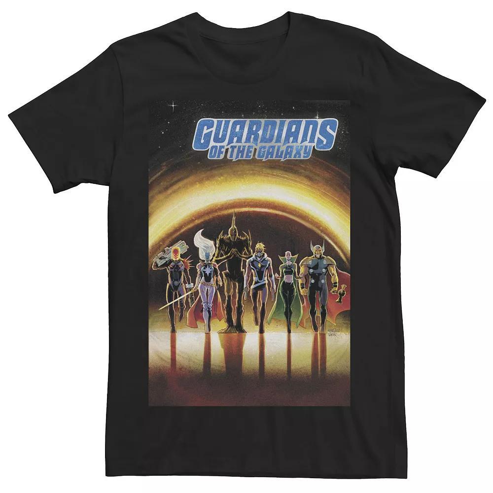 Men's Marvel Guardians of the Galaxy Dark Guardians Comic Cover Tee, Size: 3XL, Black Product Image