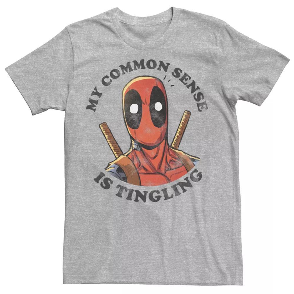 Men's Marvel Comics Deadpool My Common Sense Is Tingling Tee, Size: Medium, Athletic Grey Product Image