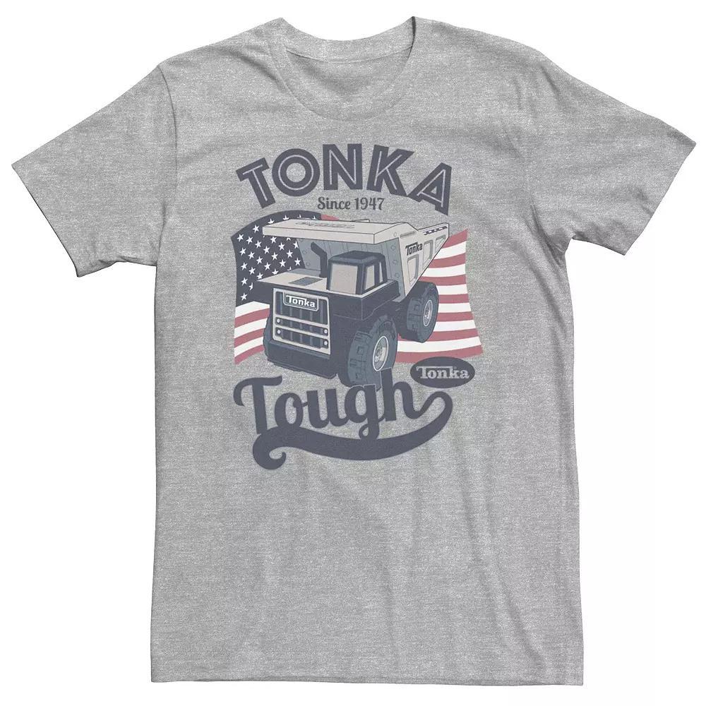 Big & Tall Tonka Tough American Flag Logo Tee, Men's, Size: Large Tall, Athletic Grey Product Image