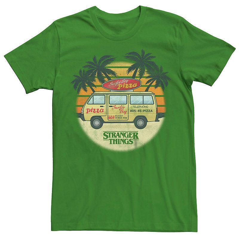 Men's Netflix Stranger Things Surfer Boy Pizza Tee, Size: XXL, Red Product Image