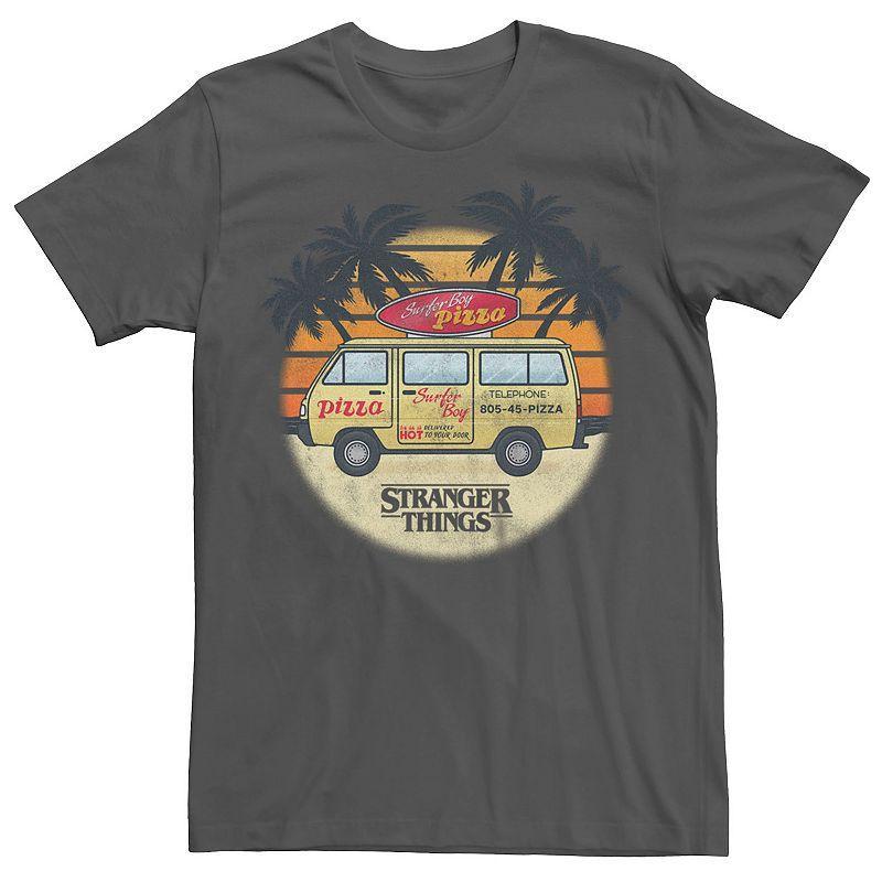 Men's Netflix Stranger Things Surfer Boy Pizza Tee, Size: XXL, Red Product Image