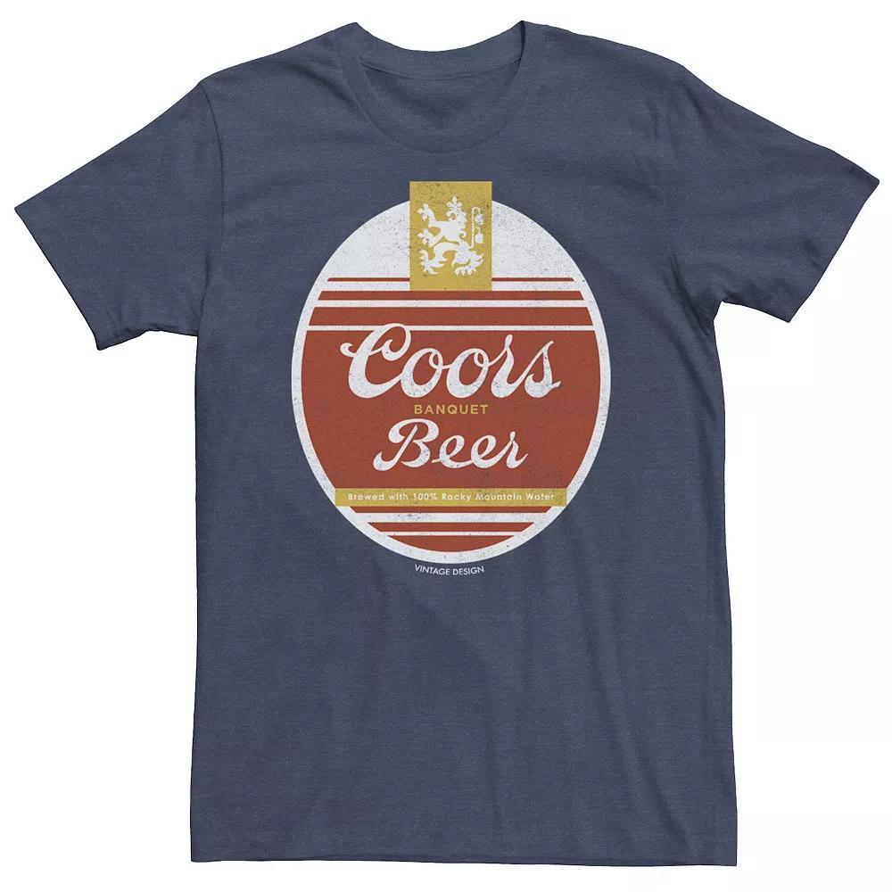 Big & Tall Coors Beer Festive Oval Logo Tee, Men's, Size: 3XL, Navy Grey Product Image