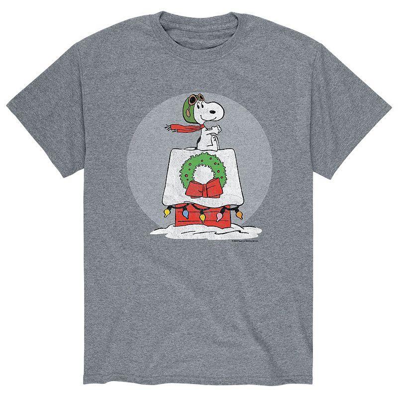 Men's Peanuts Snoopy Flight Tee, Size: Medium, Athletic Grey Product Image