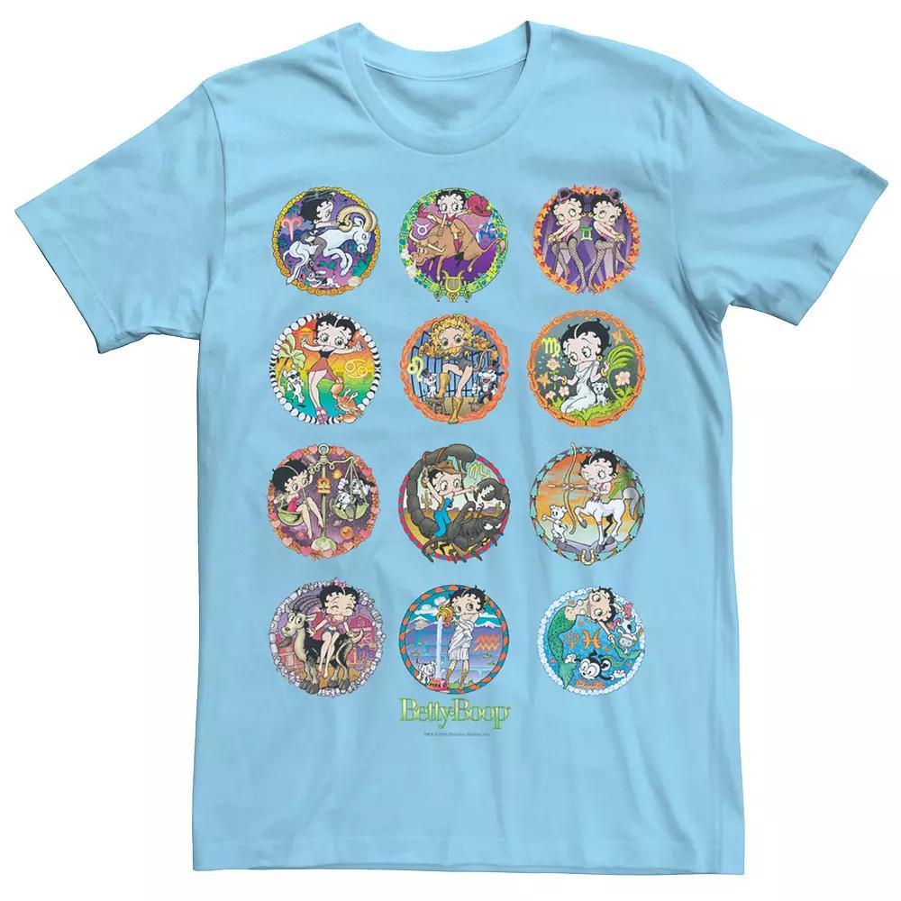 Men's Betty Boop Zodiac Signs Tee, Size: Medium, Light Blue Product Image