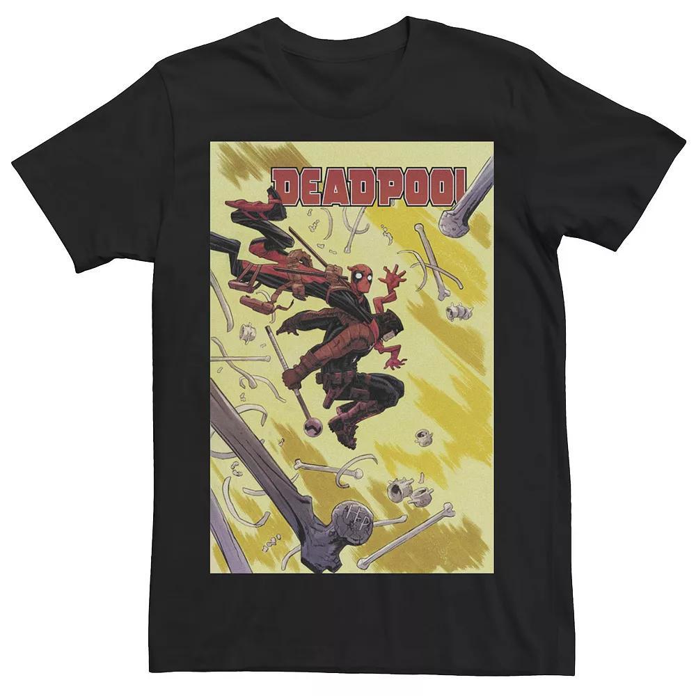 Men's Marvel Deadpool Comic Book Cover Tee, Size: XL, Black Product Image