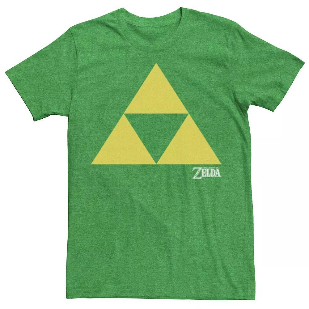 Men's Nintendo Legend of Zelda Classic Iconic Triforce Tee, Size: Large, Kelly Grey Product Image