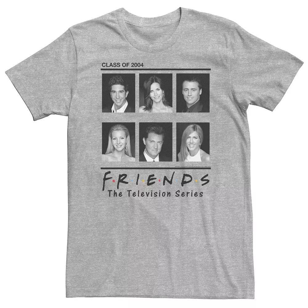 Big & Tall Friends Group Shot Class Of 2004 Panels Tee, Men's, Size: Large Tall, Athletic Grey Product Image