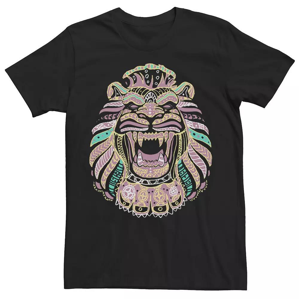 Men's Disney's Aladdin Live Action Lion Cave Line Art Tee, Size: Medium, Black Product Image