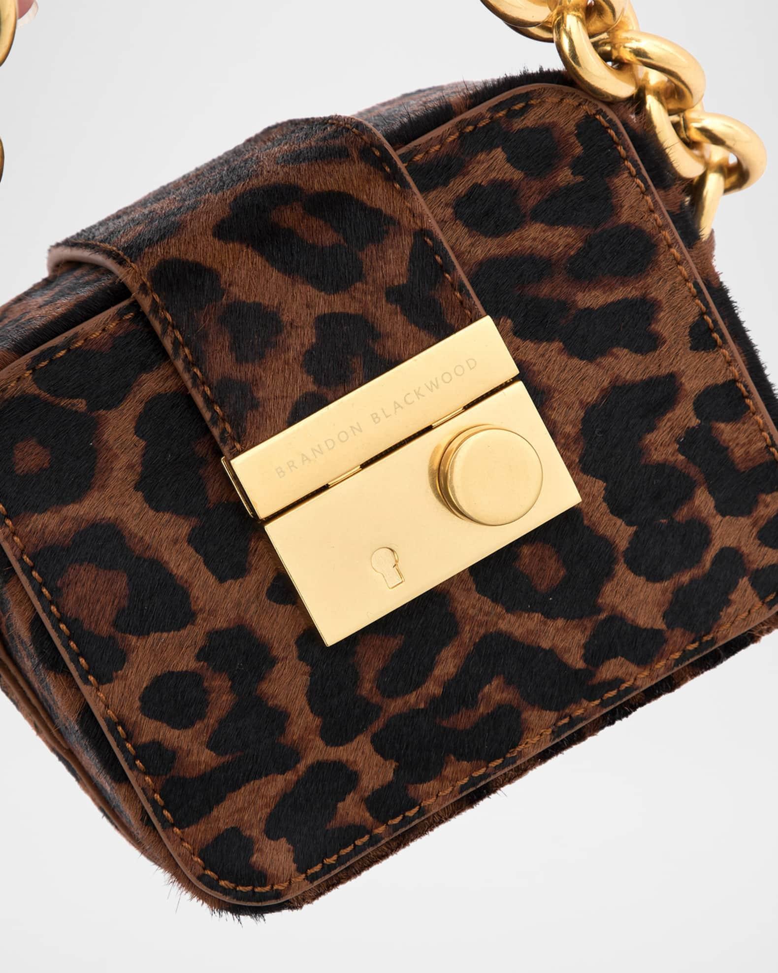 Marlo Leopard-Print Calf Hair Top-Handle Bag Product Image