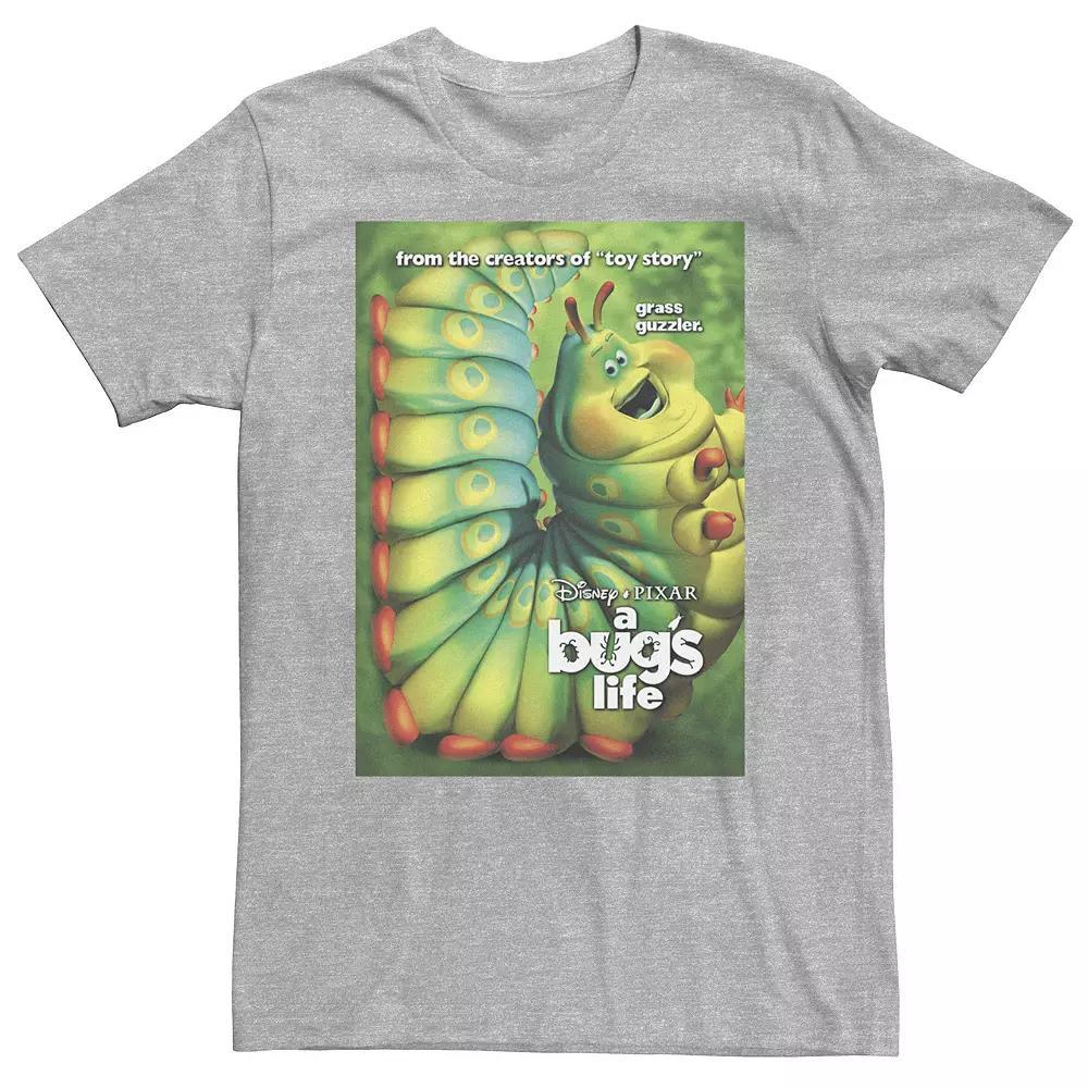 Big & Tall Disney / Pixar A Bug's Life Heimlich Grass Guzzler Poster Tee, Men's, Size: 4XLT, Athletic Grey Product Image