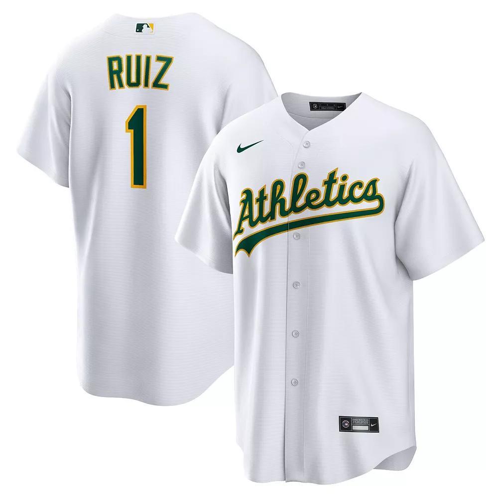 Men's Nike Esteury Ruiz White Oakland Athletics Home Replica Jersey, Size: Medium Product Image