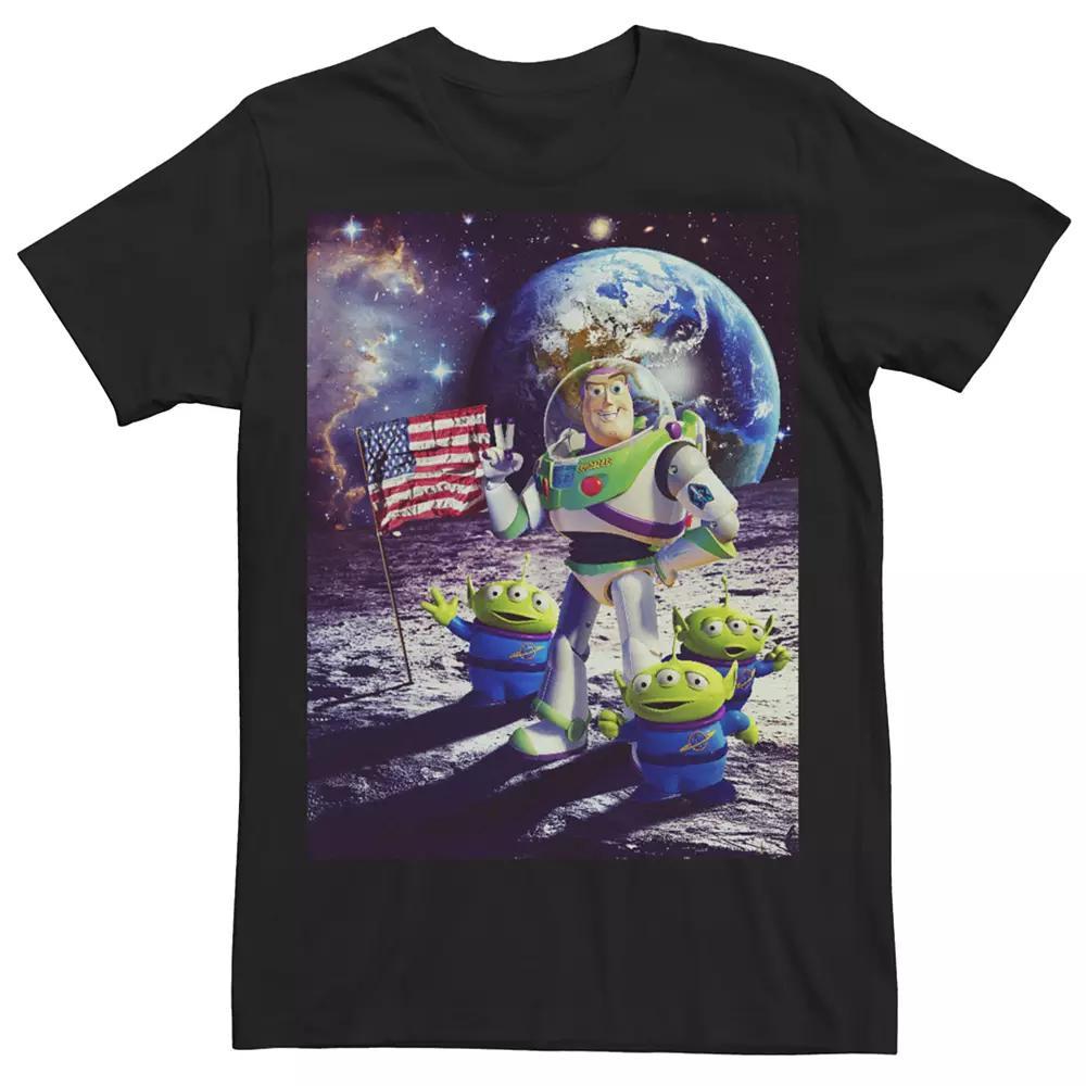 Men's Disney / Pixar's Toy Story Buzz Lightyear On The Moon Aliens Tee, Size: Large, Black Product Image