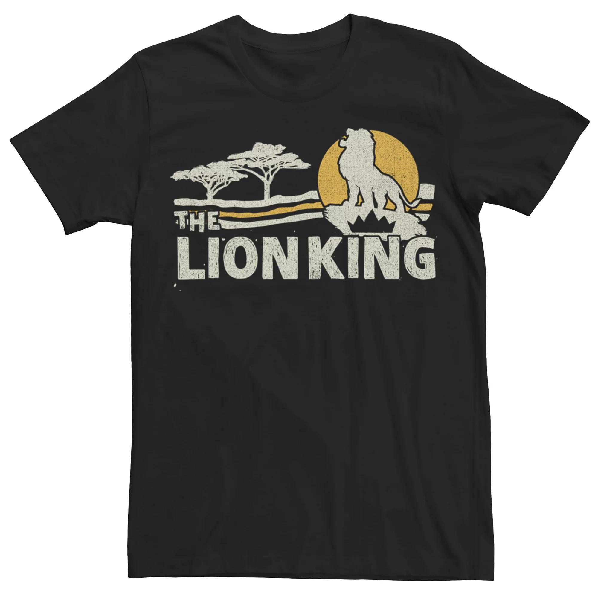 Disney's The Lion King Men's Savannah Sunrise Scene Short-Sleeve Tee, Size: Large, Red Product Image