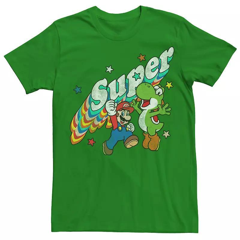 Men's Nintendo Super Mario Brothers & Yoshi Graphic Tee, Size: XXL, Kelly Product Image