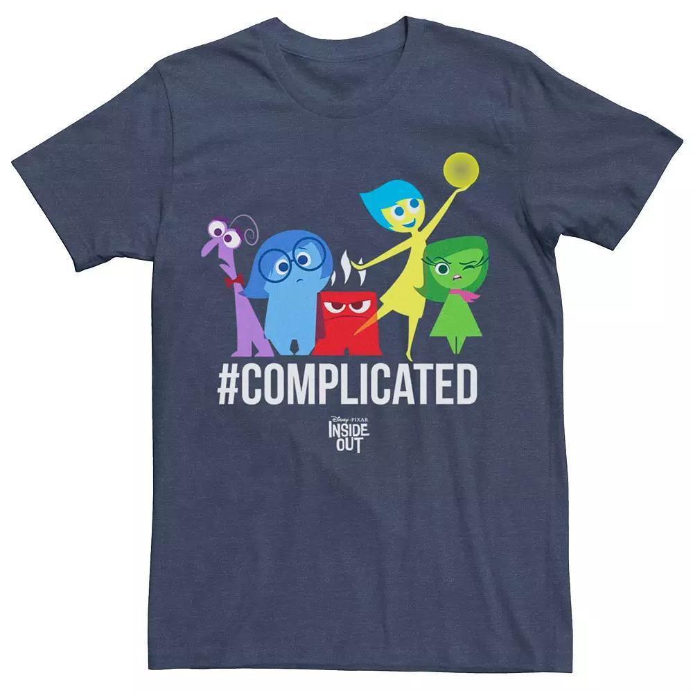 Men's Disney Pixar Inside Out Complicated Group Graphic Tee, Size: Large, Navy Grey Product Image