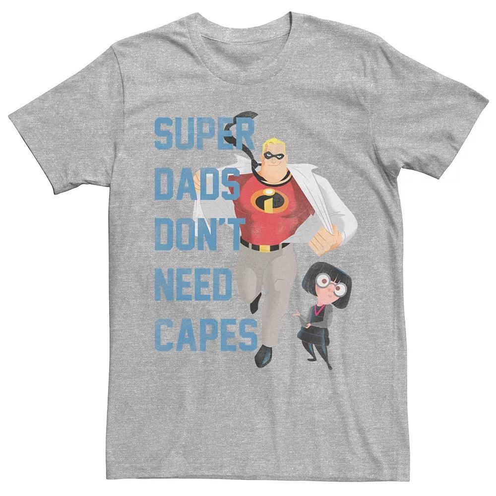 Mens Disney Pixar Incredibles Dont Need Capes Graphic Tee Grey Product Image