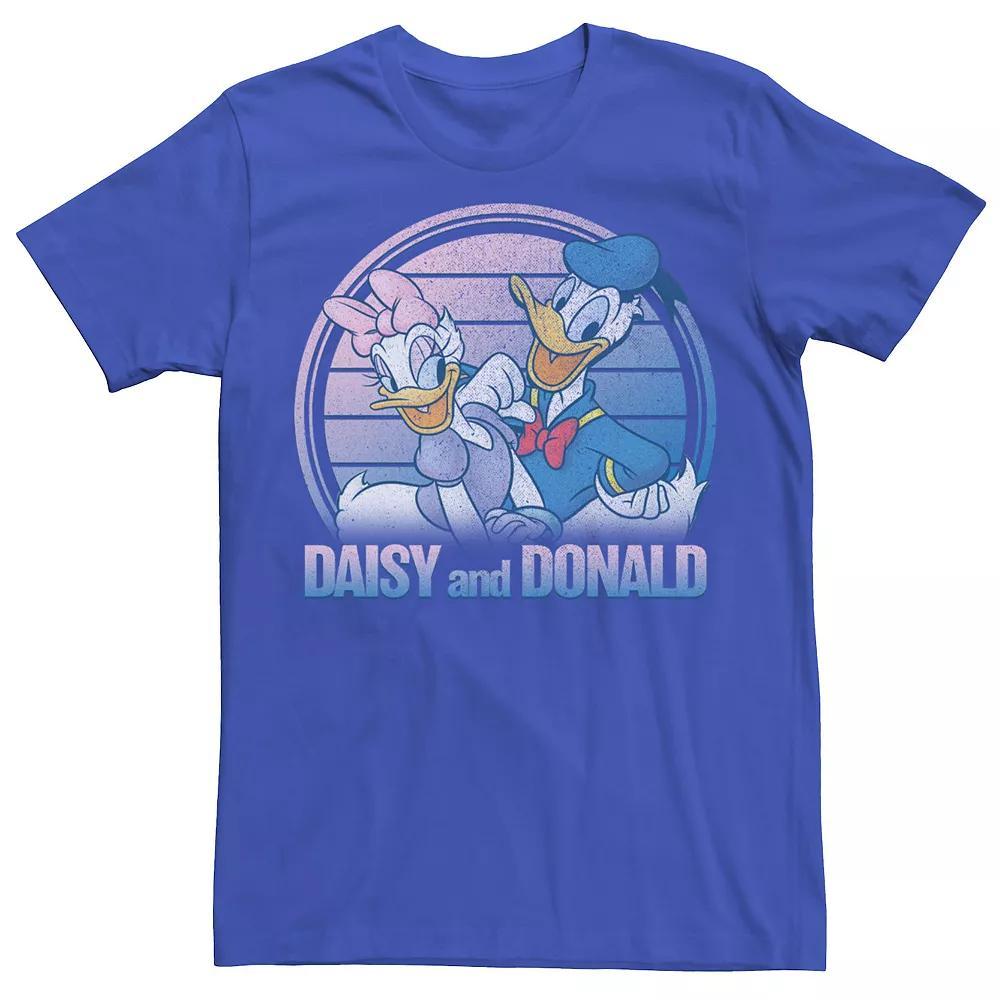 Disney's Mickey & Friends Donald & Daisy Lined Portrait Men's Tee, Size: XL, Royal Product Image