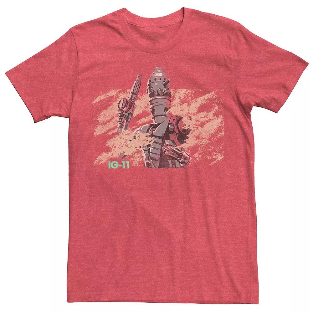 Men's Star Wars The Mandalorian IG-11 Dusty Droid Graphic Tee, Size: Small, Red Grey Product Image