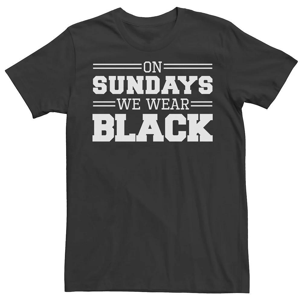 Men's On Sundays We Wear Black Graphic Tee, Size: Medium Product Image