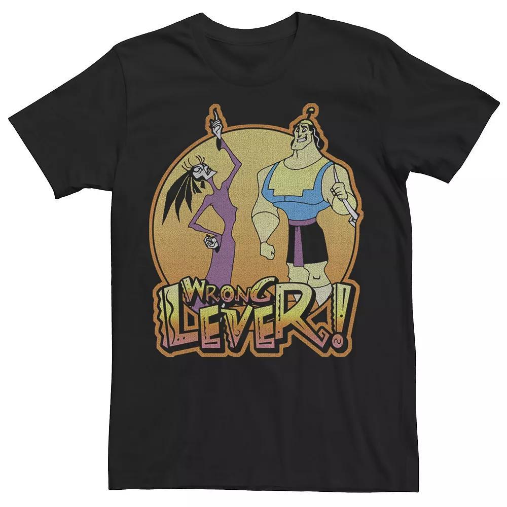 Disney's Emperor's New Groove Kronk And Esma Men's Wrong Lever Tee, Size: XL, Black Product Image