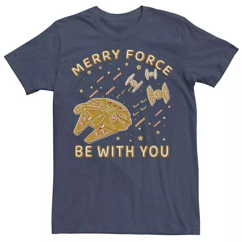 Men's Star Wars Christmas Merry Force Be With You Cookies Graphic Tee, Size: XXL, Black Product Image