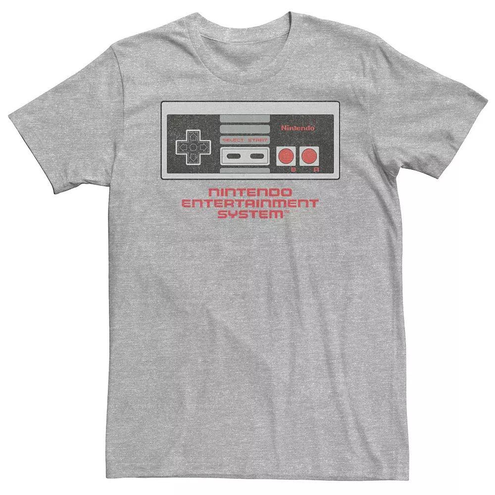 Men's Nintendo NES Controller Entertainment System Tee, Size: Medium, Athletic Grey Product Image