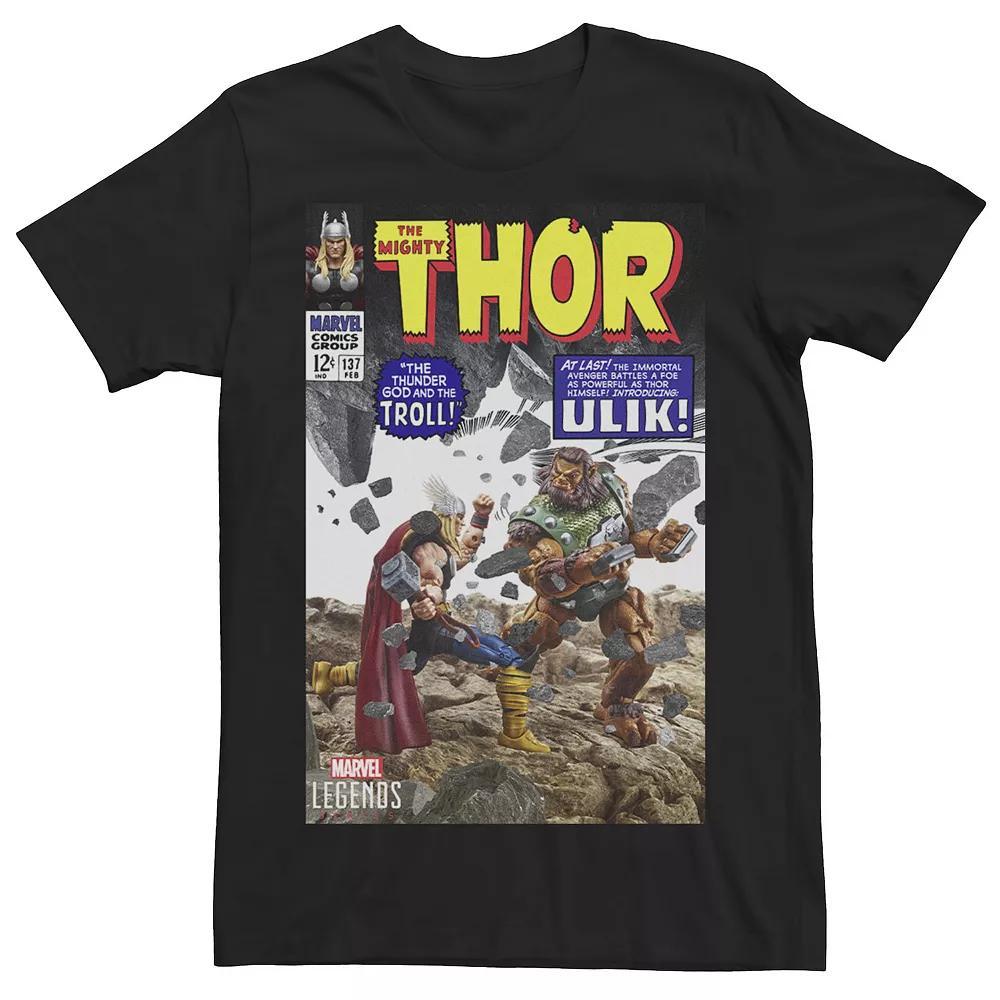 Mens Marvel Legends Series Thor VS Olik Troll Comic Cover Tee Product Image