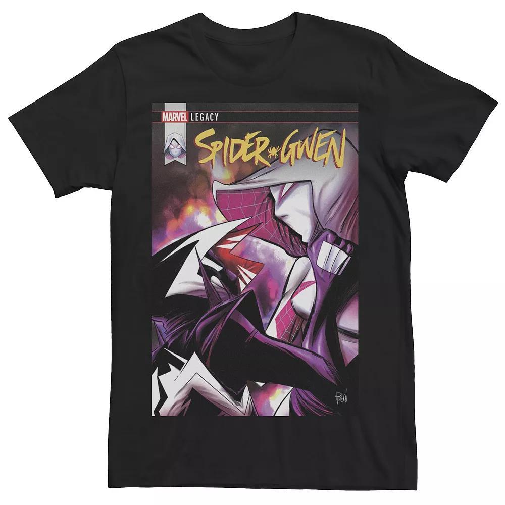 Men's Marvel Spider-Gwen Confrontation Comic Cover Tee, Size: XXL, Black Product Image