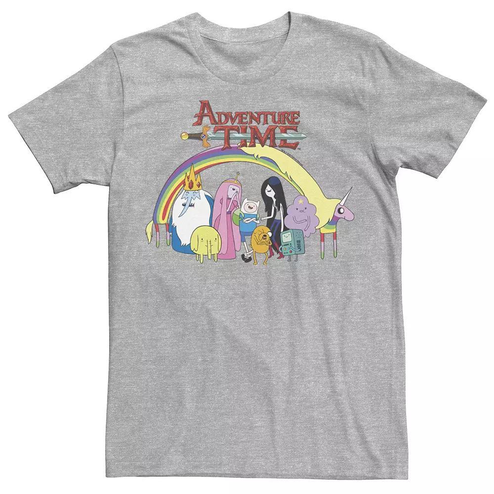 Men's Cartoon Network Adventure Time Original Group Shot Tee, Boy's, Size: XL, Athletic Grey Product Image