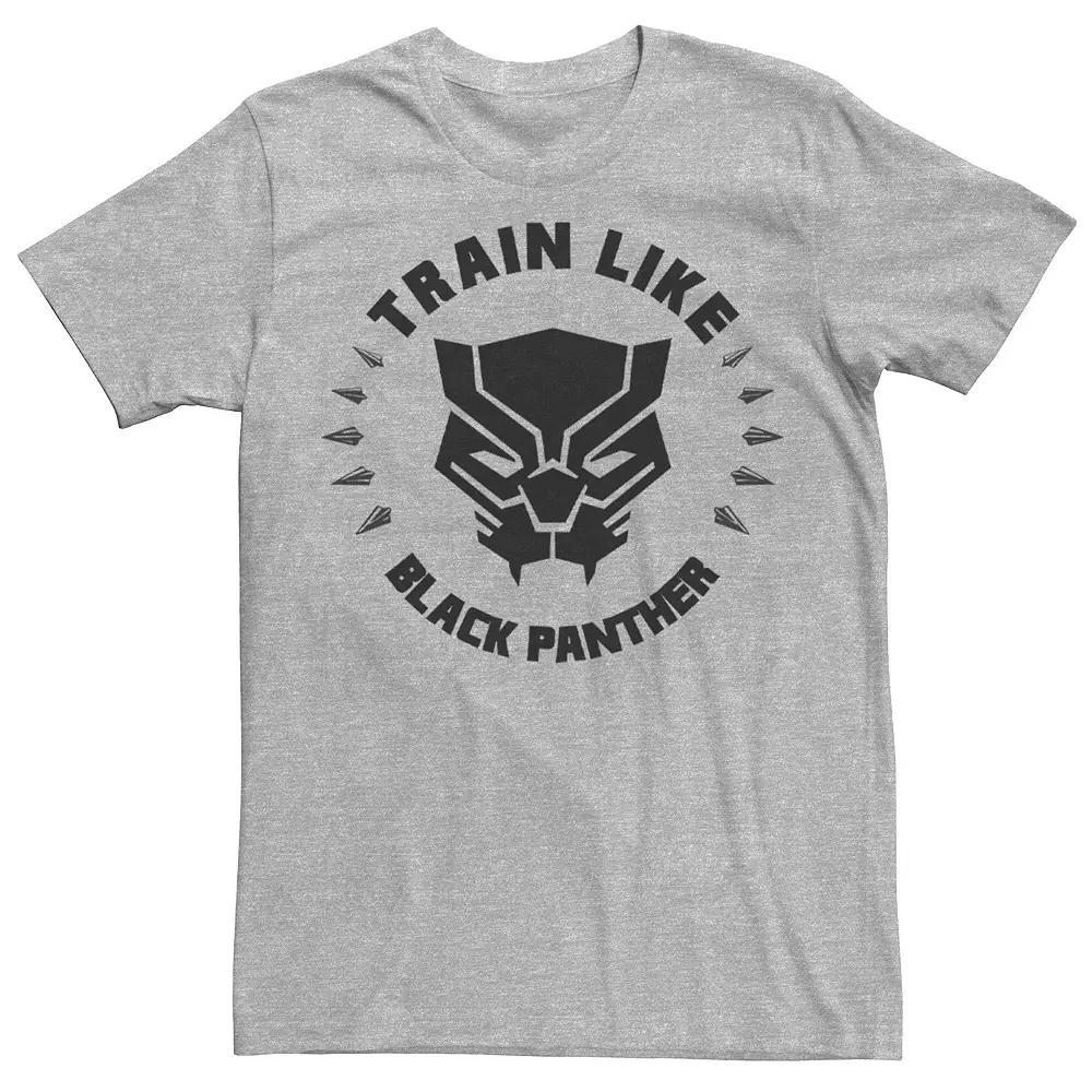 Men's Marvel Train Like Black Panther Emblem Graphic Tee, Size: XL, Athletic Grey Product Image