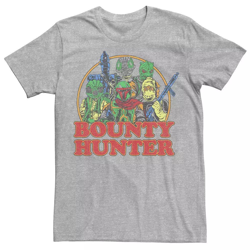 Men's Star Wars Boba Fett Group Shot Bounty Hunter Circle Shot Tee, Size: XL, Athletic Grey Product Image