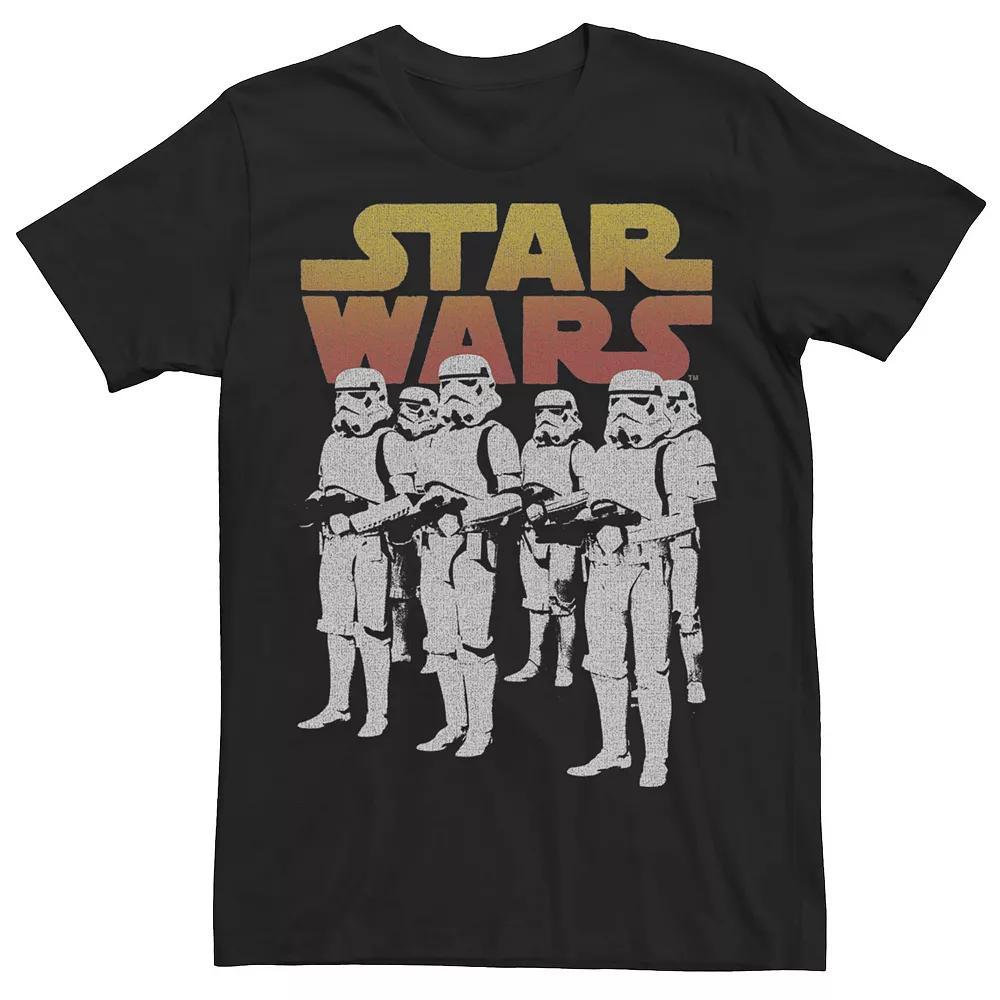 Men's Star Wars Stormtrooper Group Portrait Logo Tee, Size: XL, Black Product Image