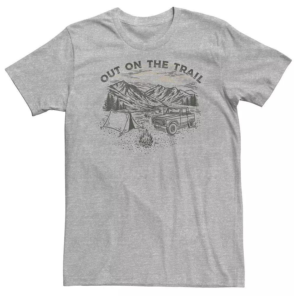 Big & Tall "Out On The Trail" Mountain Range Portrait Tee, Men's, Size: 3XL Tall, Athletic Grey Product Image