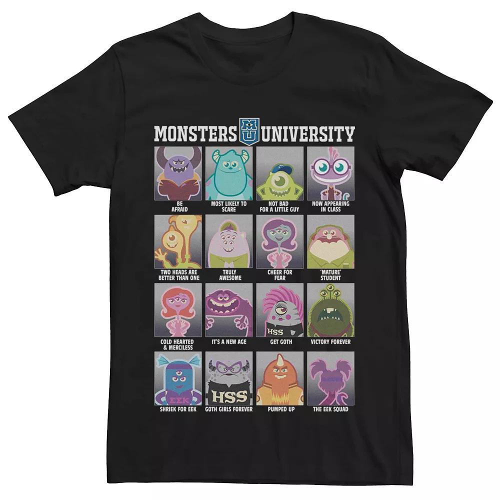 Men's Disney Pixar Monsters University Yearbook Traits Tee, Size: Medium, Black Product Image