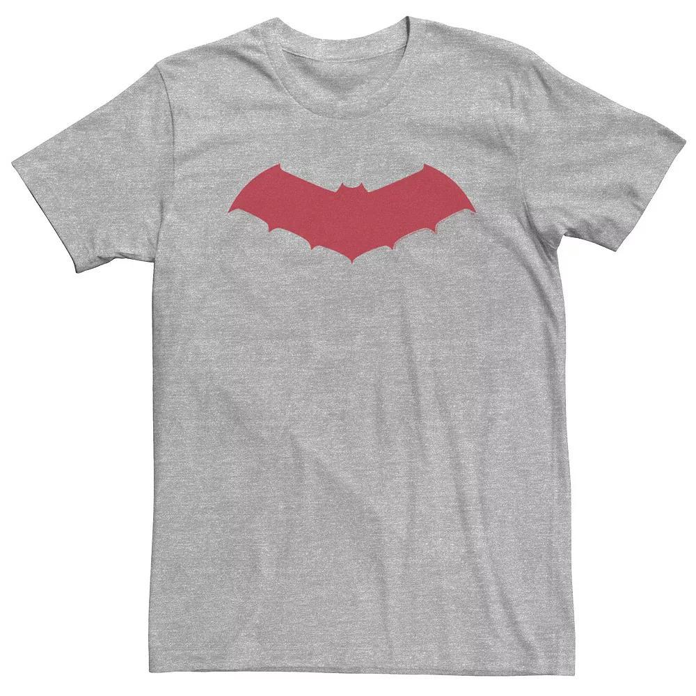Big & Tall DC Comics Batman Red Chest Logo Tee, Men's, Size: Large Tall, Athletic Grey Product Image