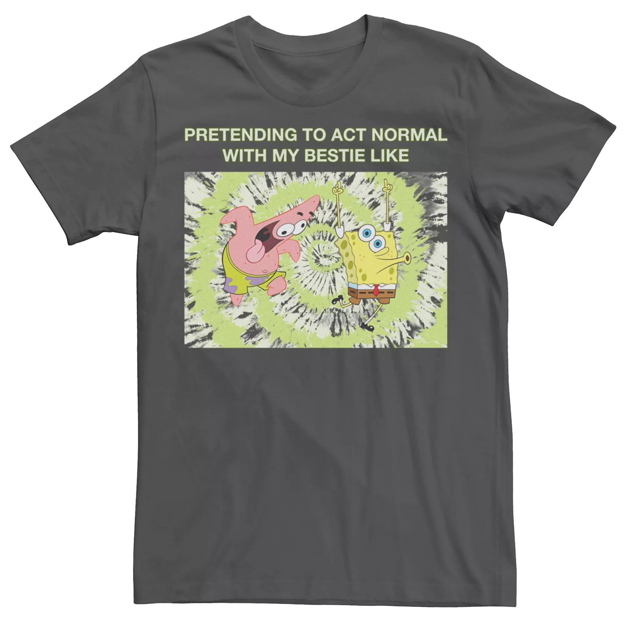 Men's Spongebob Squarepants Patrick Bestie Tee, Size: XL, Grey Product Image