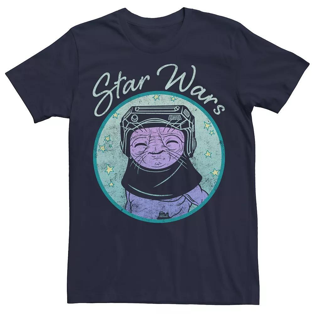 Men's Star Wars: The Rise Of Skywalker Babu Frik Pastel Stars Tee, Size: Medium, Blue Product Image