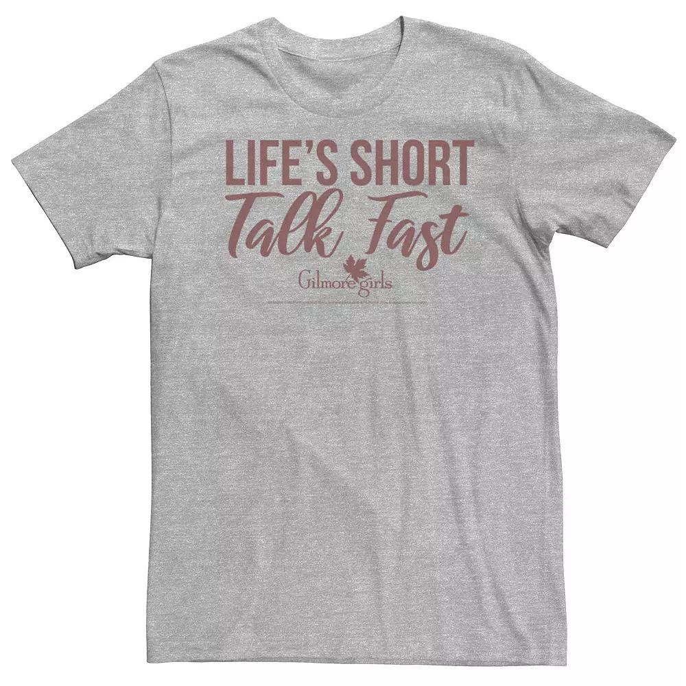 Men's Gilmore Girls Life's Short Talk Fast Tee, Size: Medium, Athletic Grey Product Image