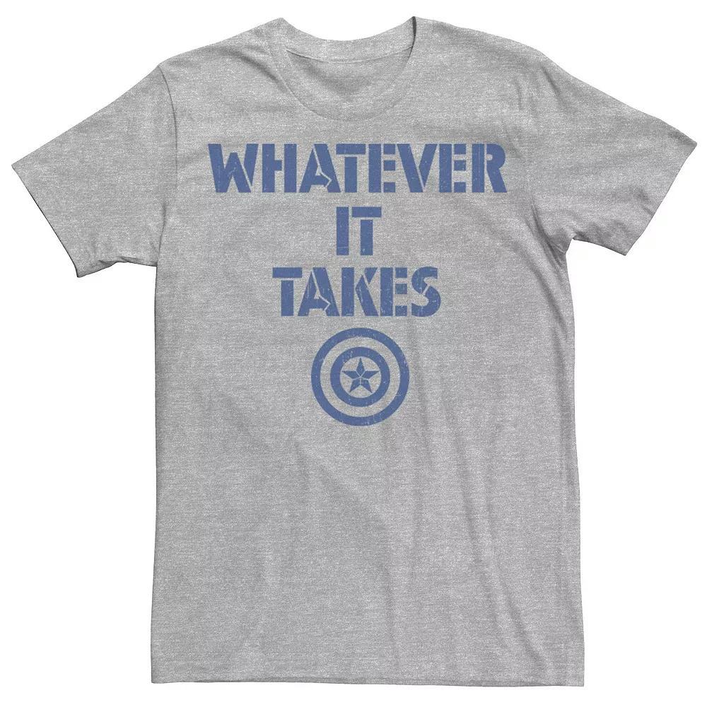 Men's Marvel Avengers Endgame Whatever It Takes Captain America Logo Graphic Tee, Size: Medium, Athletic Grey Product Image